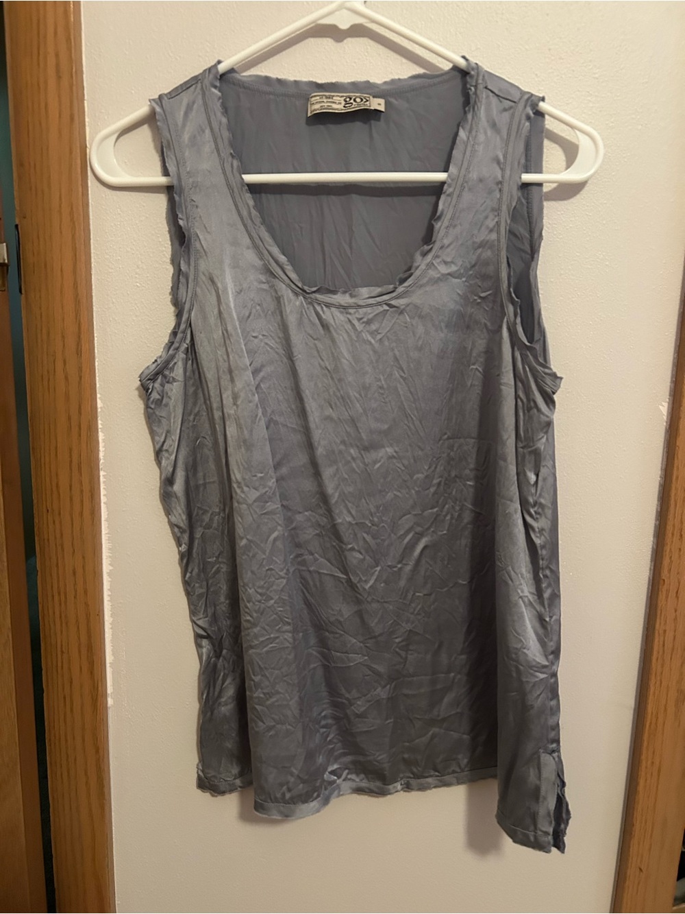 GO BY GO SILK silver/light purple aolk Scoop Tank